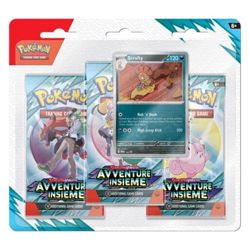 Scrafty Blister 3 Buste Avventure Insieme SV9 Scarlatto e Violetto